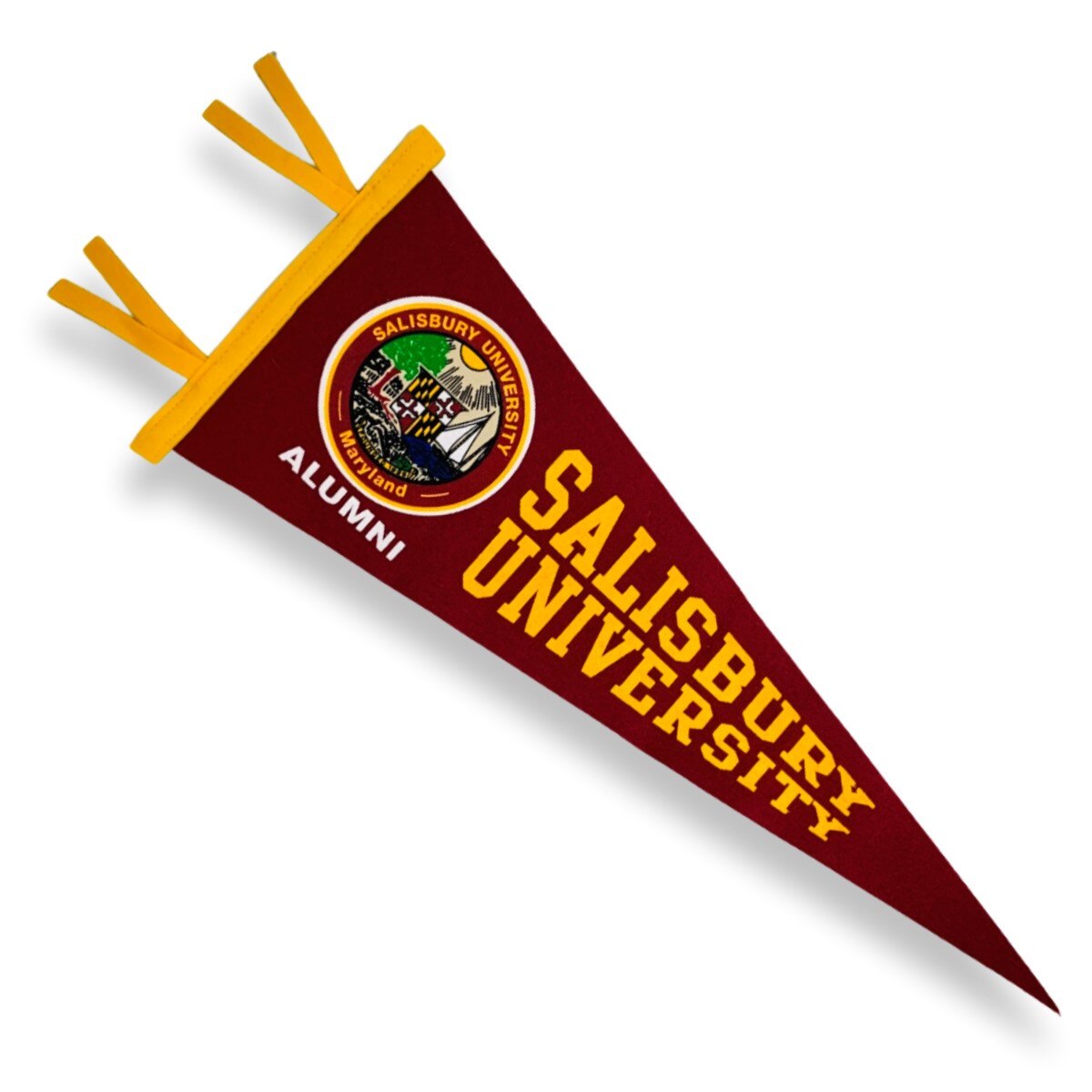 Maroon SU Seal Alumni Pennant 9x24