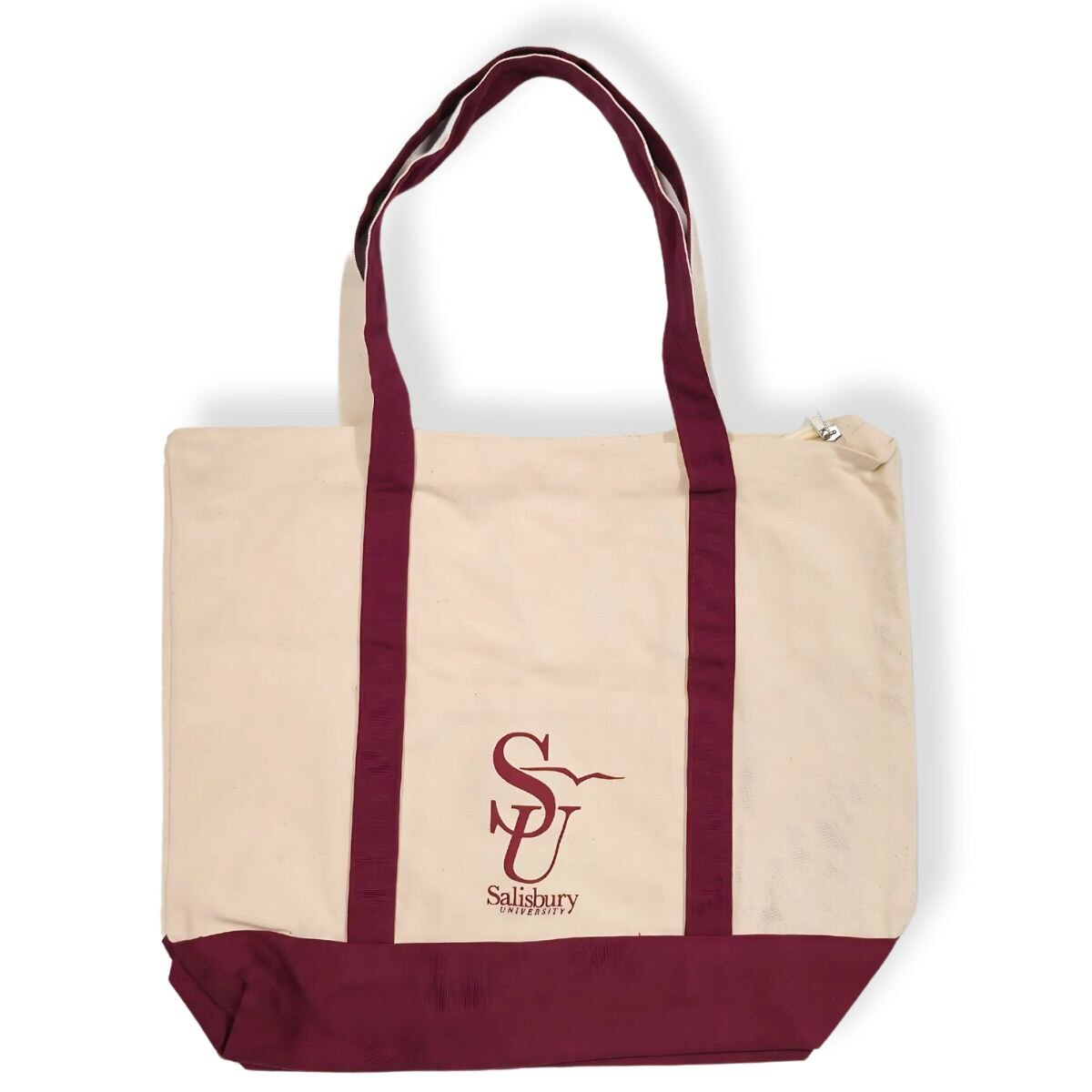 Large SU Canvas Tote w/Zipper Close