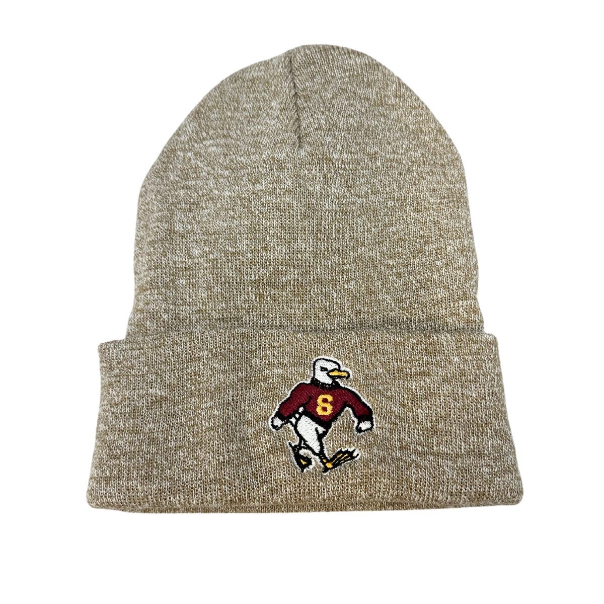 Marled Tan Beanie w/Sammy