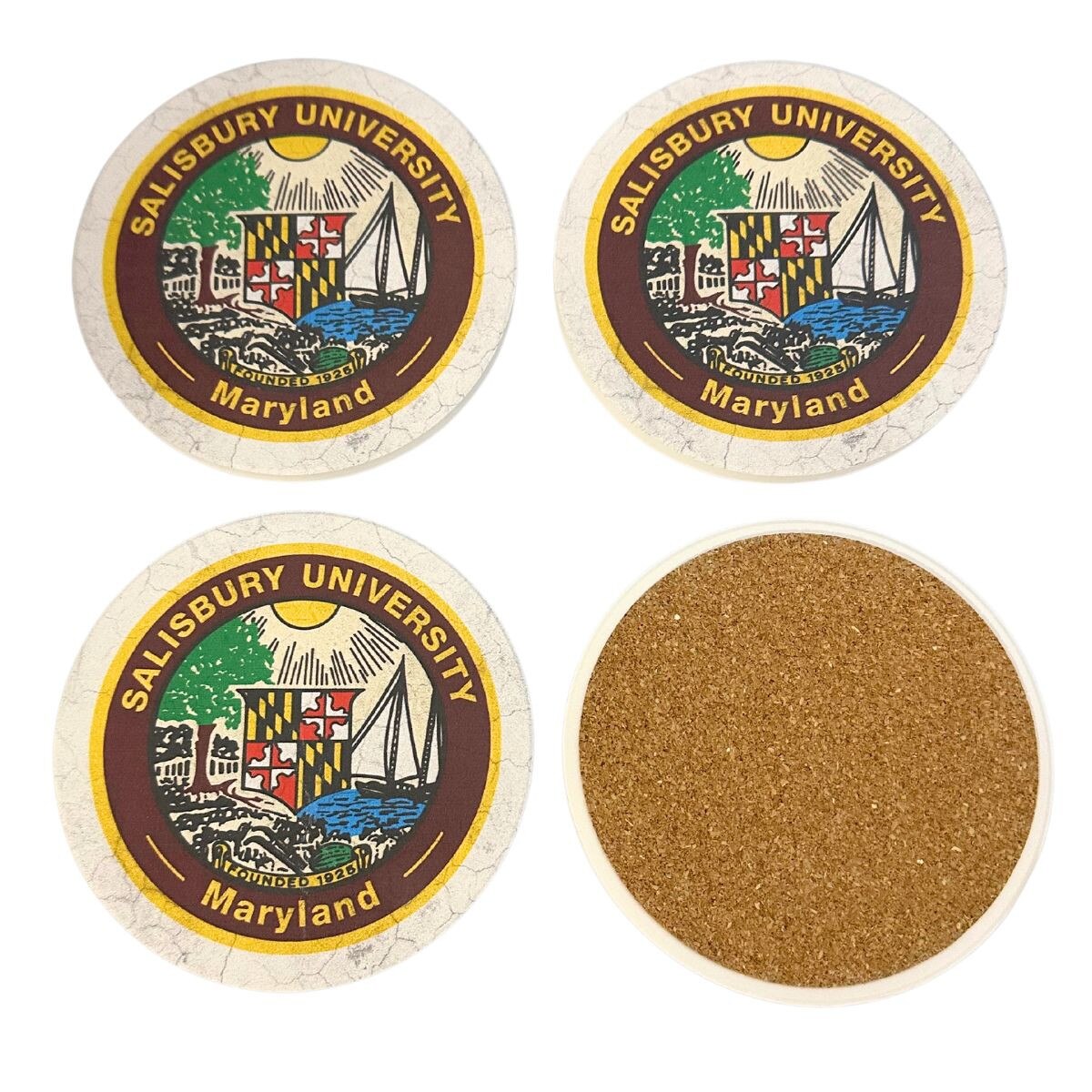 Coaster Set/Holder w/SU Seal/SU 4pk