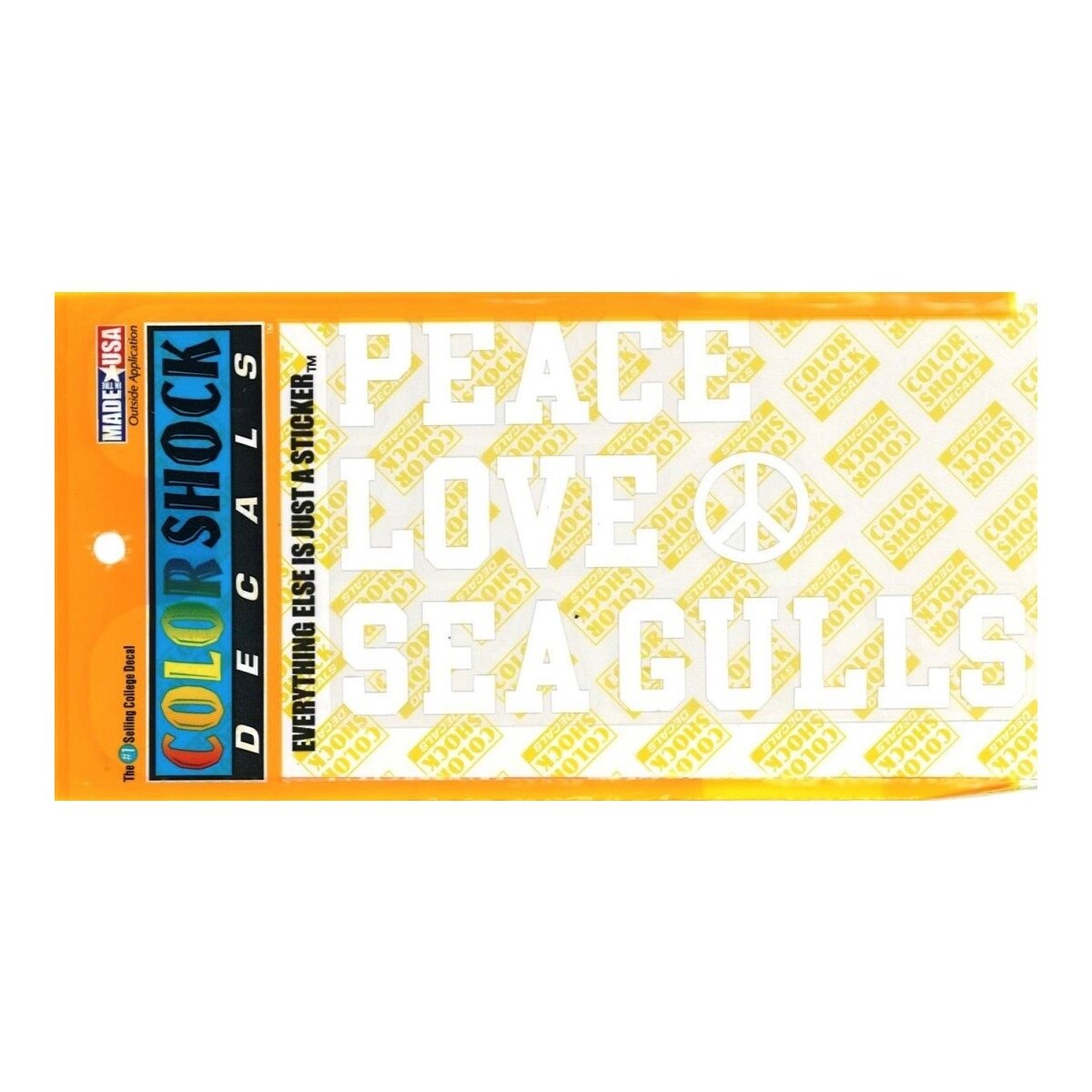 3.5x6 Peace Love Seagulls decal