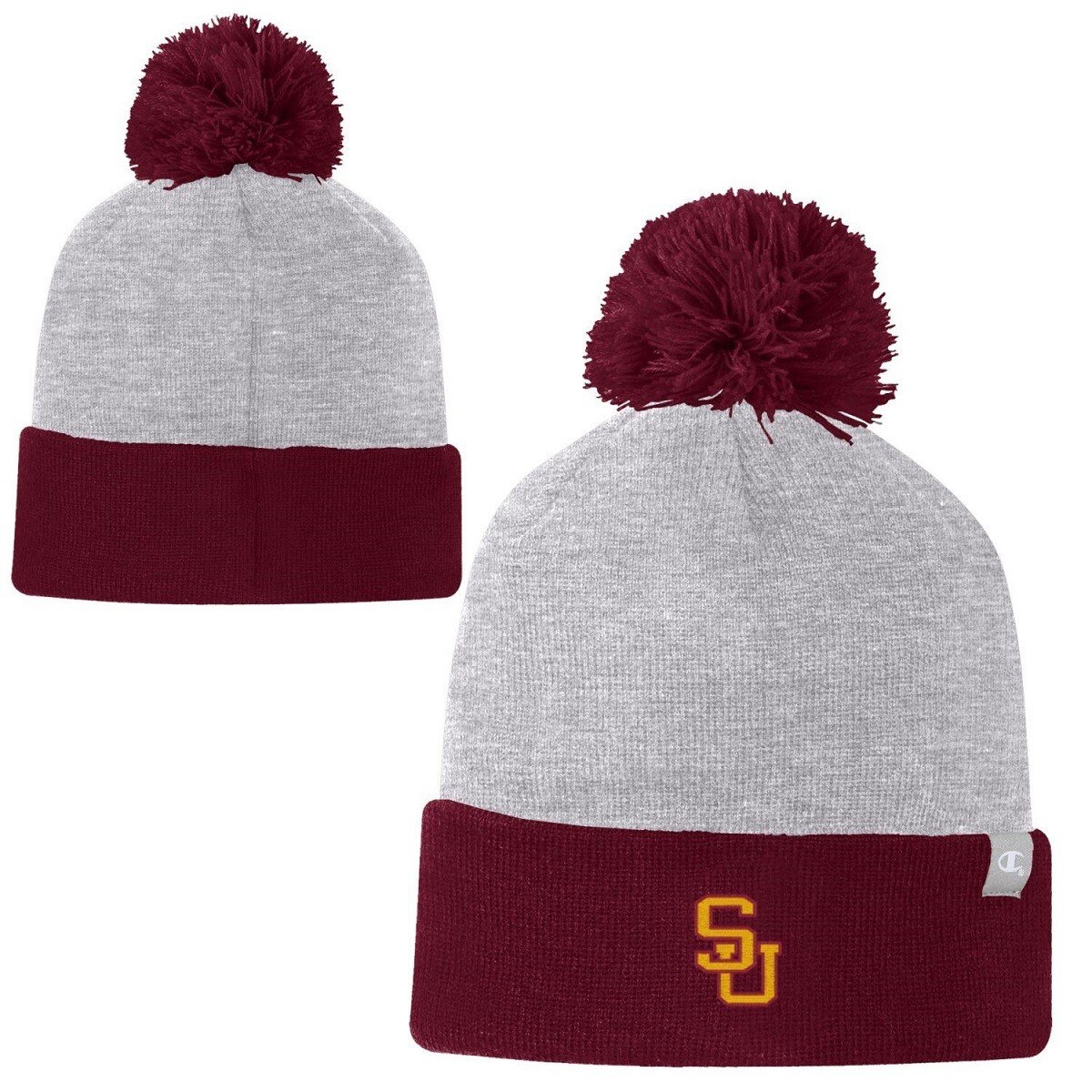 Oxford/Maroon Interlock SU Beanie