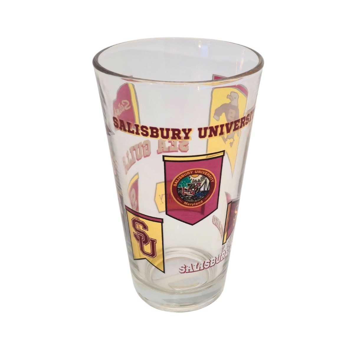 SU Pint Glass w/Multiple Logos
