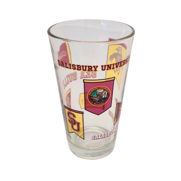 SU Pint Glass w/Multiple Logos