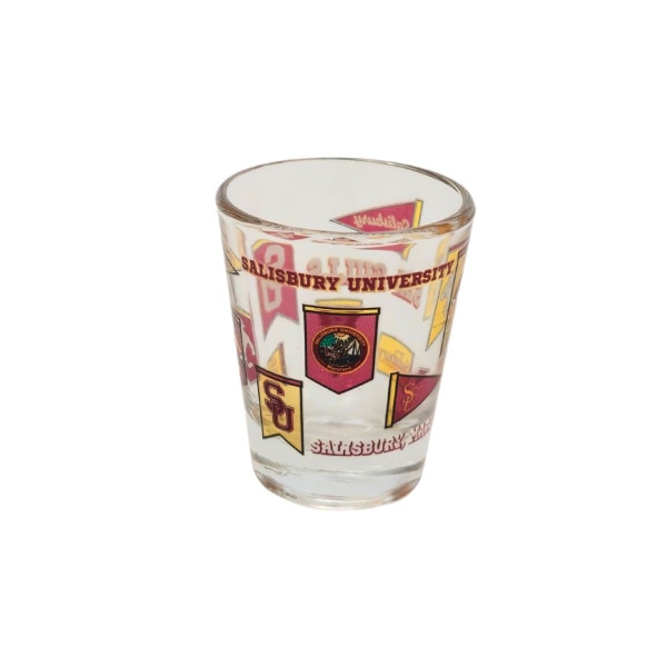 SU Shot Glass w/Multiple Logos