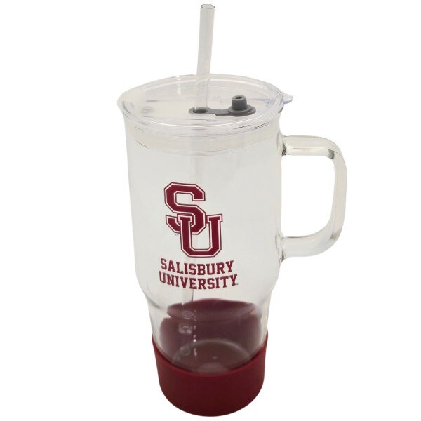 SU 40-Ounce Glass Travel Mug