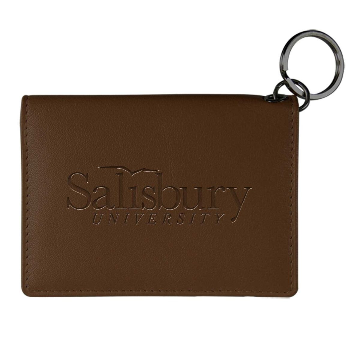 ID Holder Brown Leather Snap w/SU