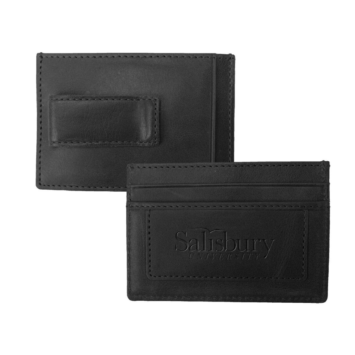 Money Clip Black Leather w/SU
