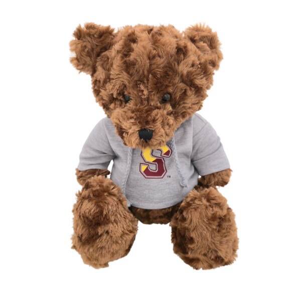 Plush Brown Bear w/Split S Hoodie