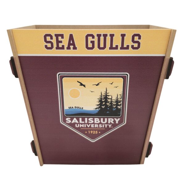 SU Maroon Wooden Wastebasket Kit