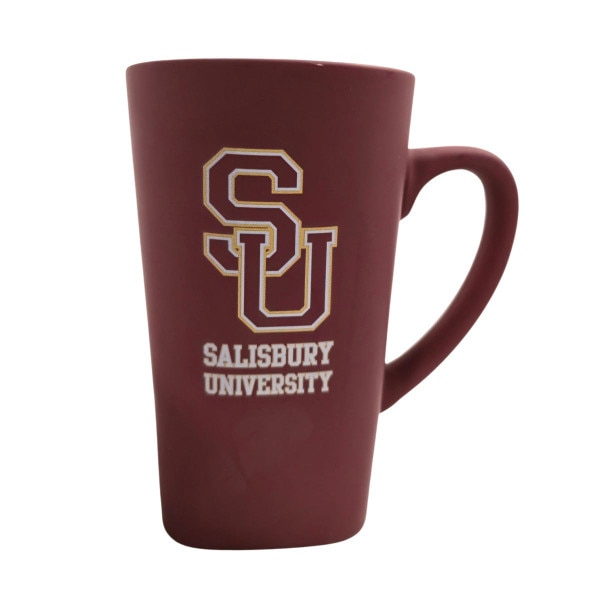 16oz Maroon Ceramic Mug w/Lid/SU