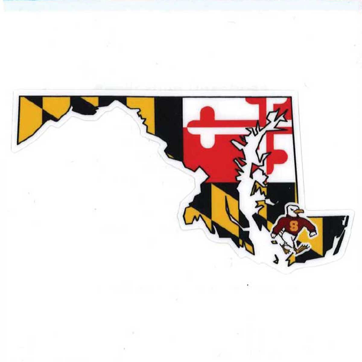 6 inch maryland flag sammy decal