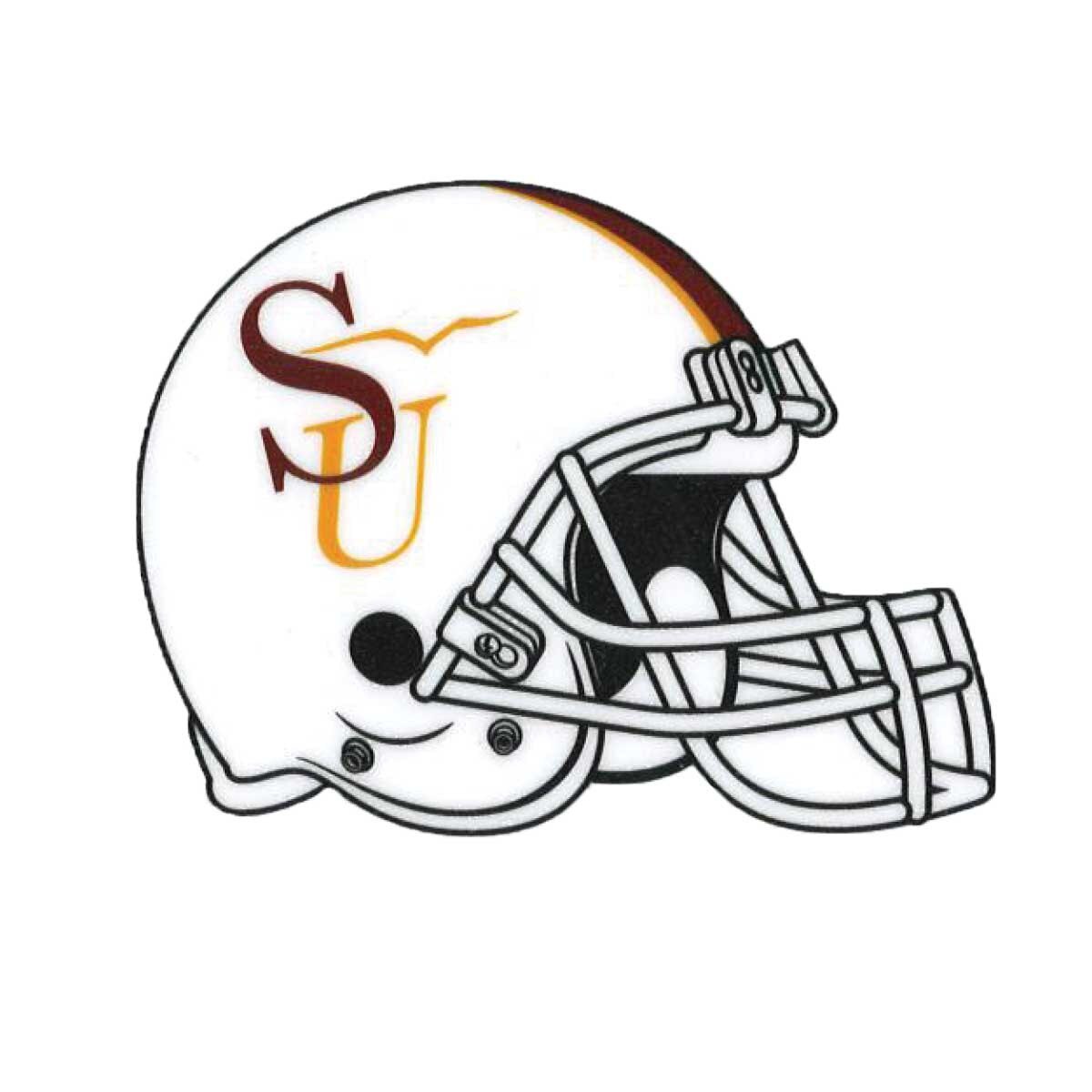 3 inch white Football Helmet decal