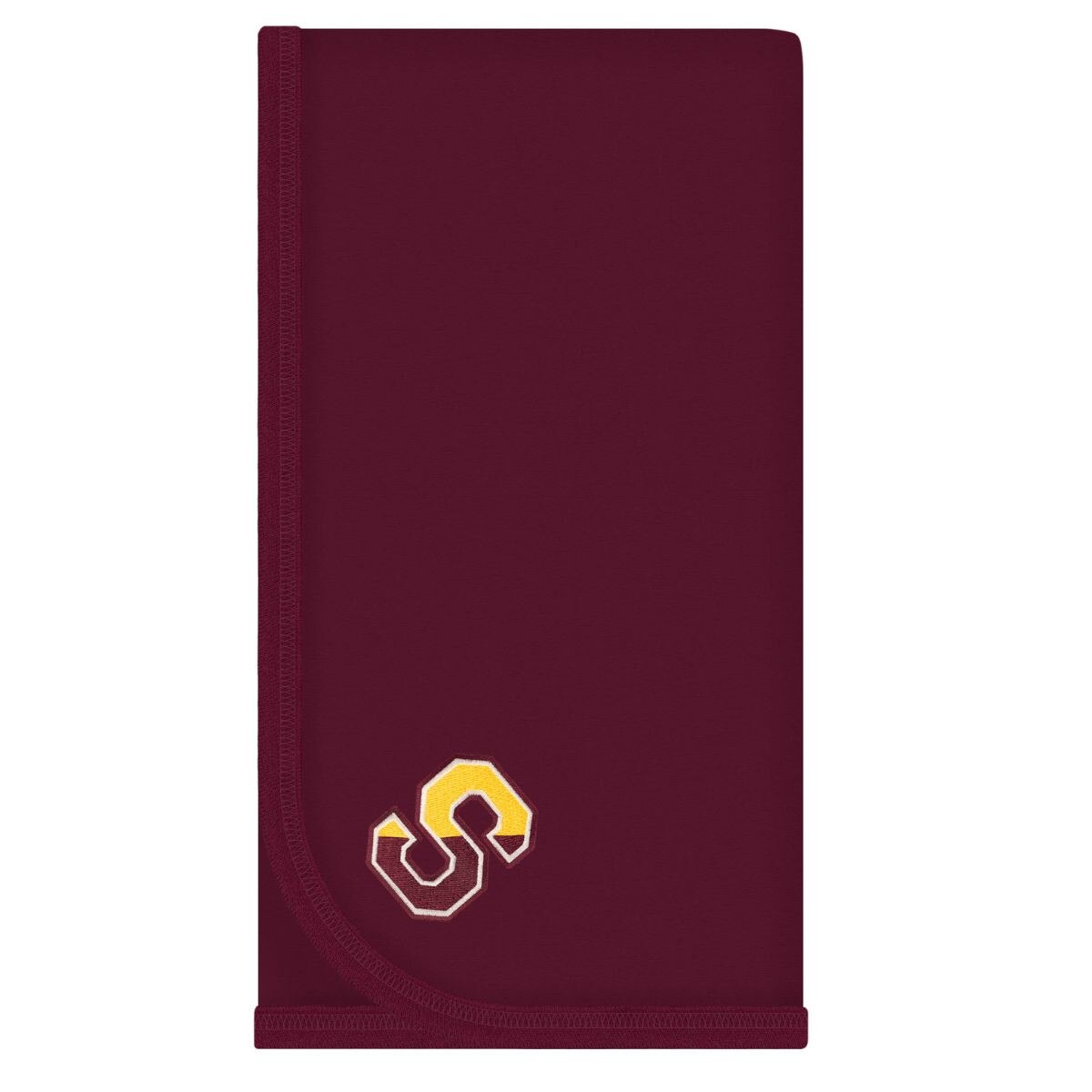 Maroon Split S Baby Blanket