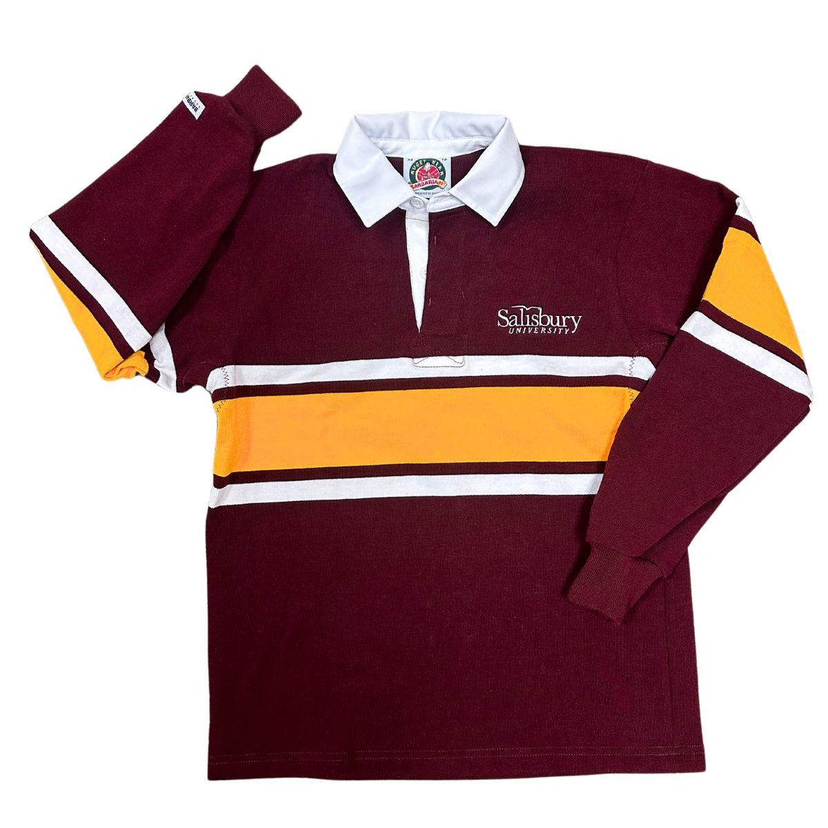 maroon and gold shirt