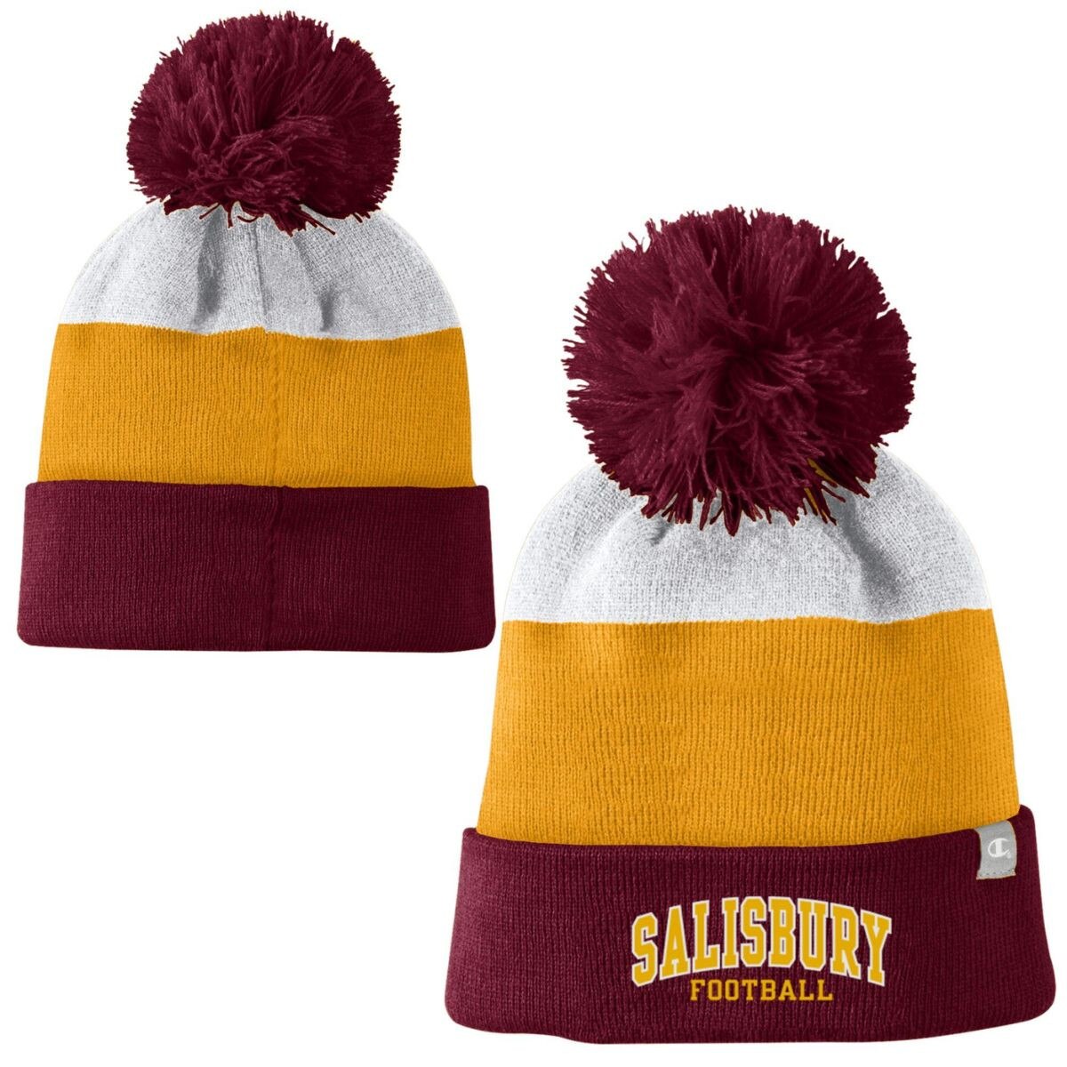 Multi-Color SBY Football Pom Beanie