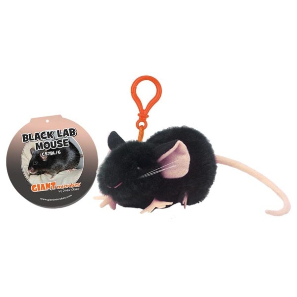 GIANTmicrobe Keychain Blk Lab Mouse