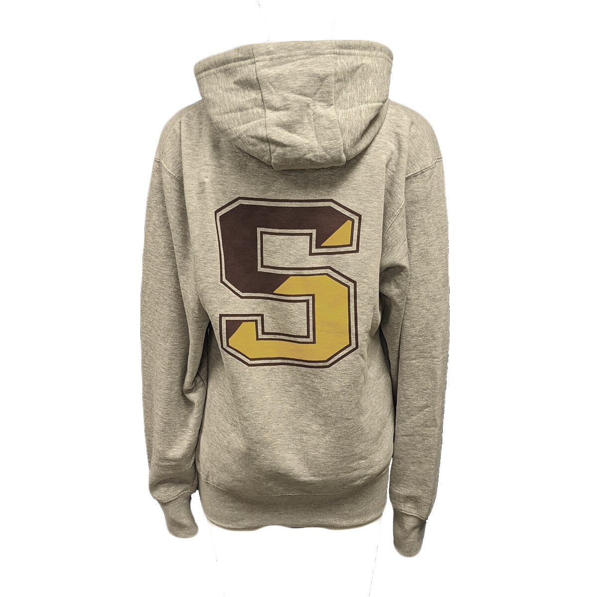 Grey SU Hoodie w/Split S Back
