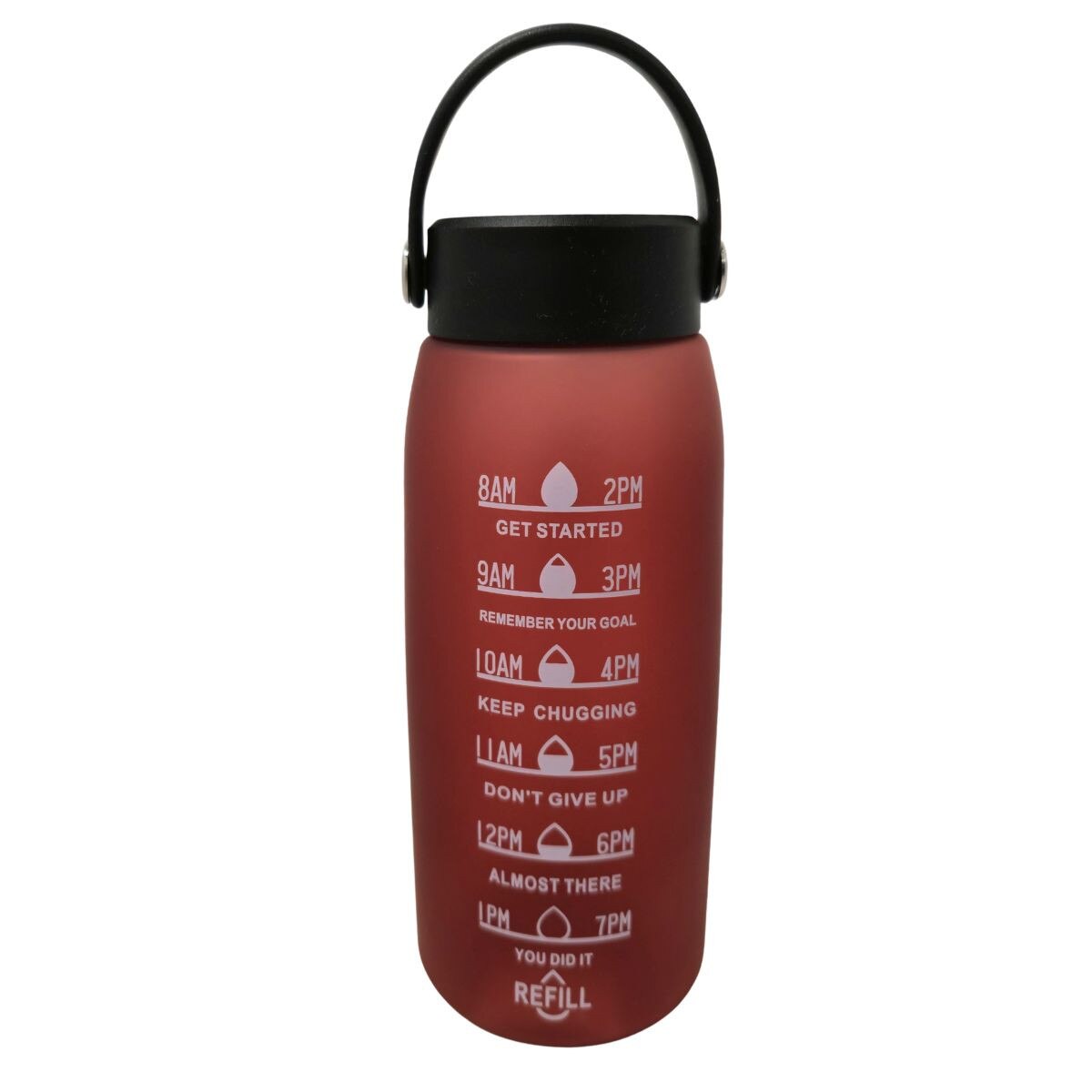 Back View Maroon Bucket Bottle