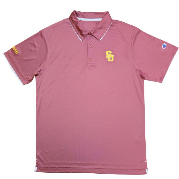 Maroon SU Polo w/Salisbury Sleeve