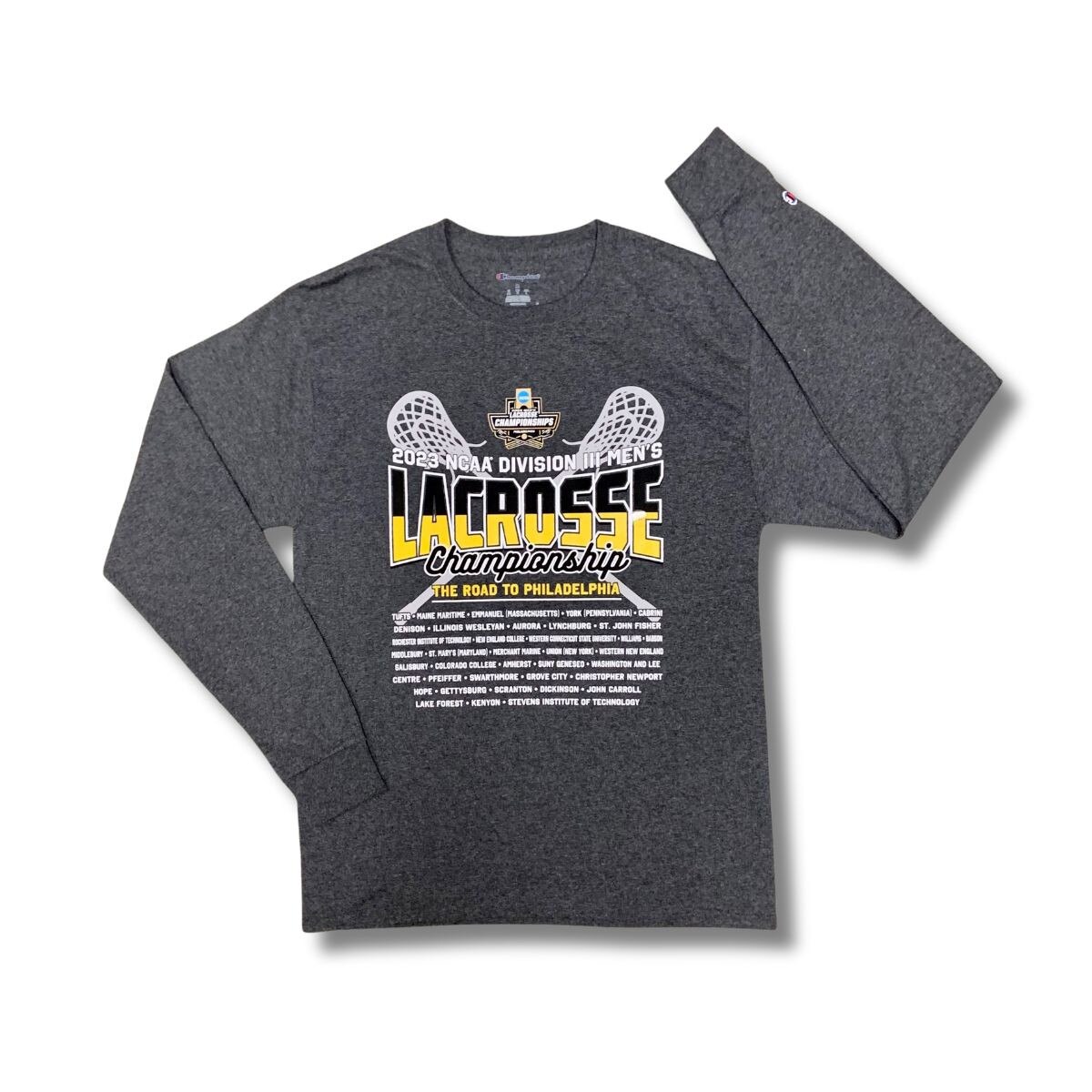 Charcoal NCAA 2023 LS Men's Lax Tee