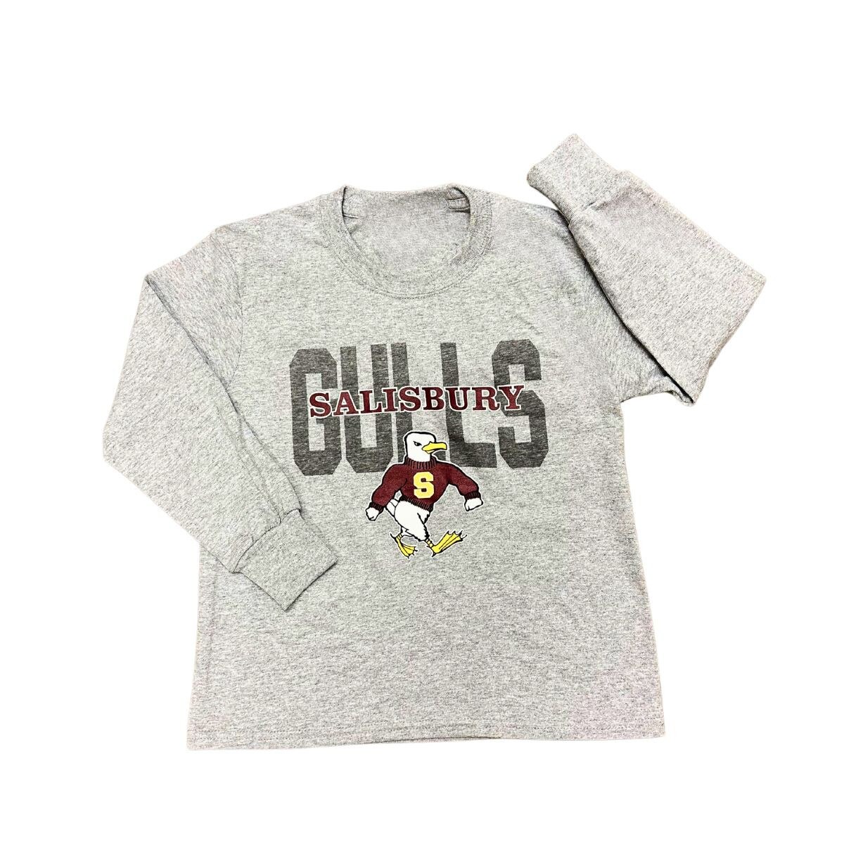 Grey Long Sleeve Youth Tee w/Gulls