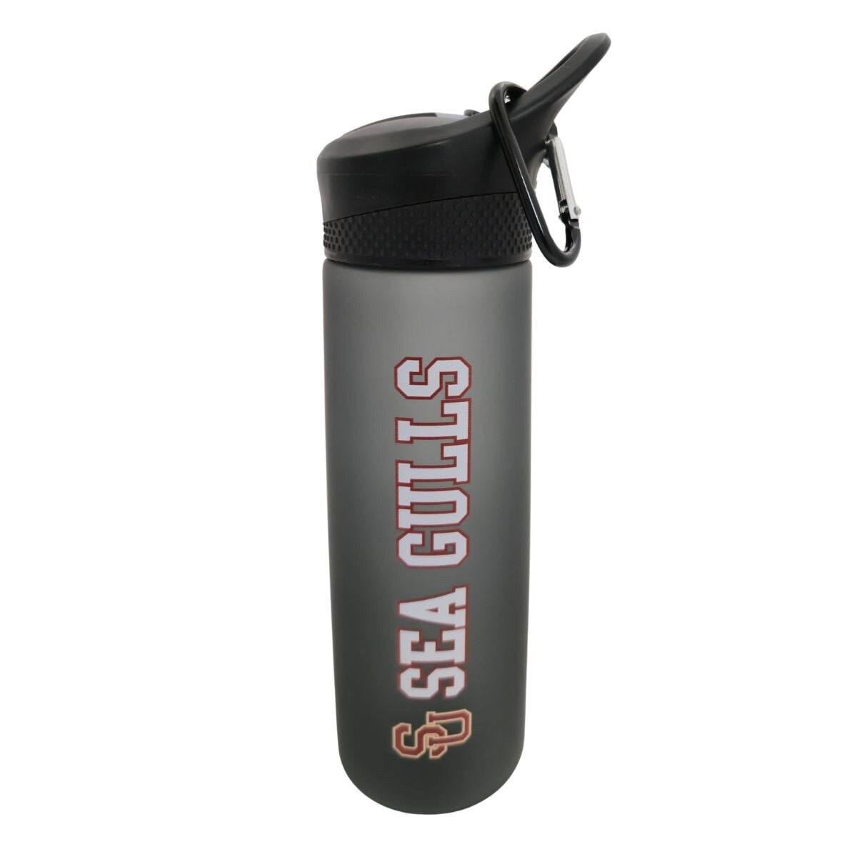 Frosted Blk Sport Bottle w/SeaGulls