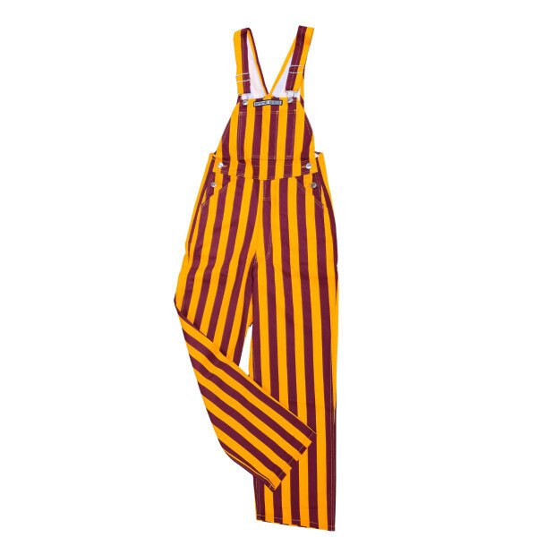 Maroon/Gold Striped Game Overalls