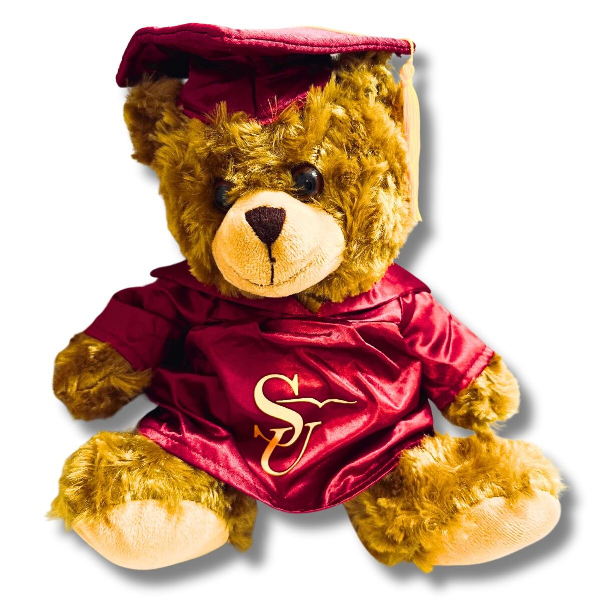 Grad Bear w Maroon Cap & Gown