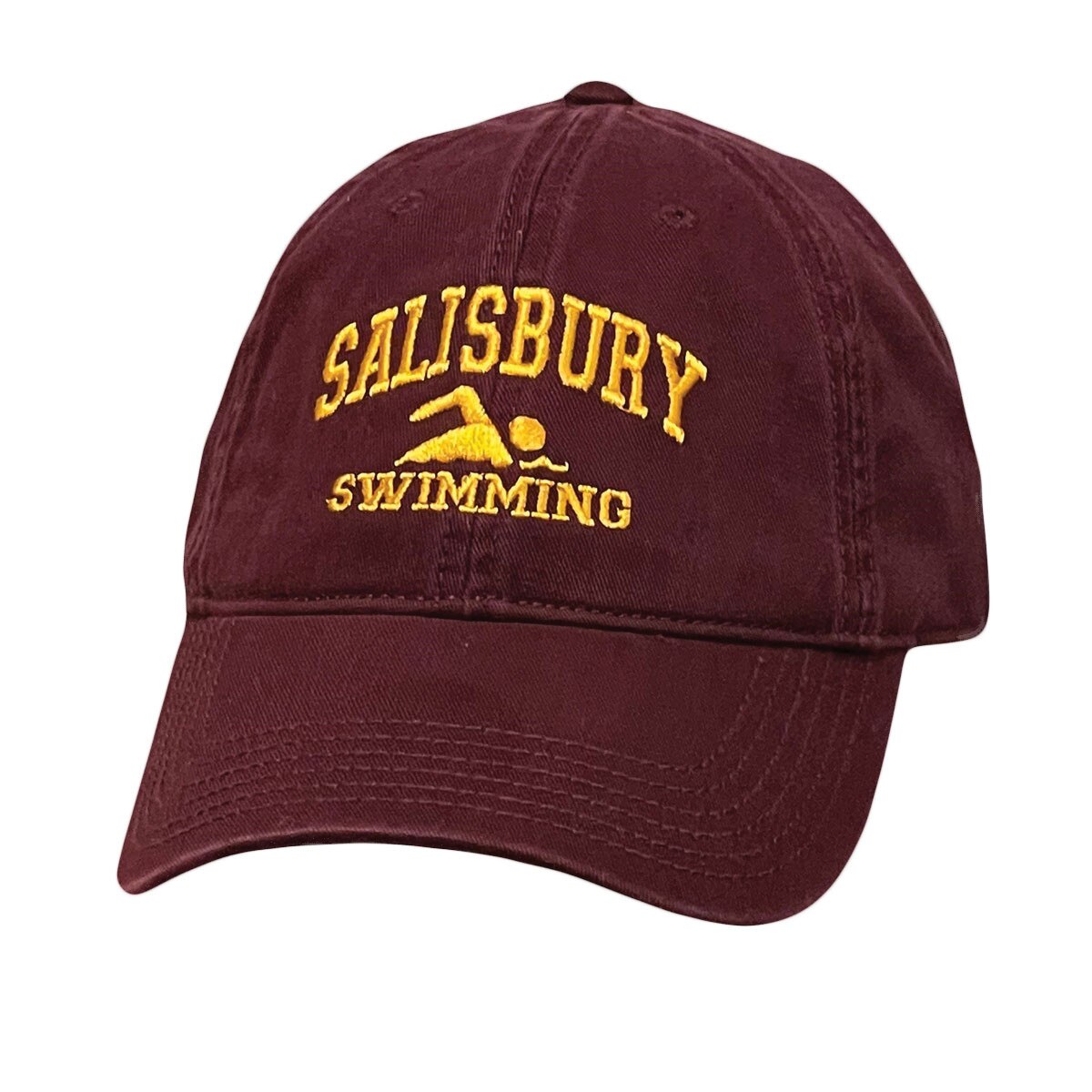 Swimming Maroon Sports Hat