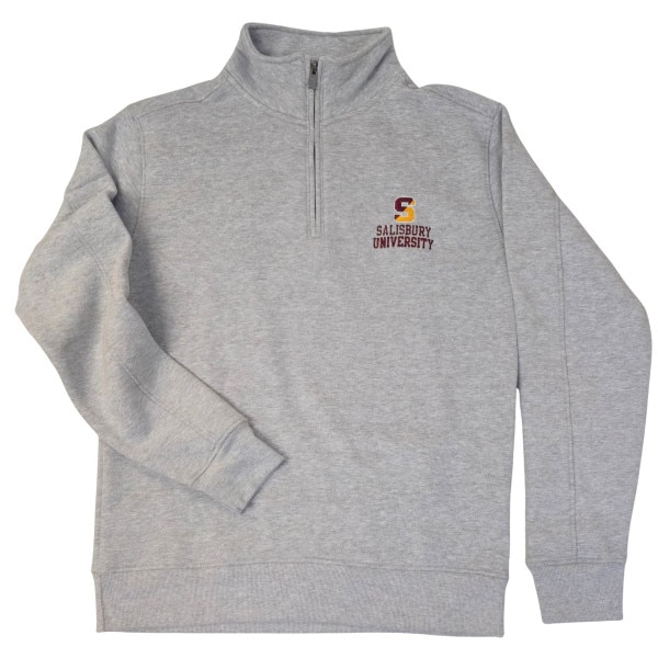 Heather SU Quarter Zip w/Split S