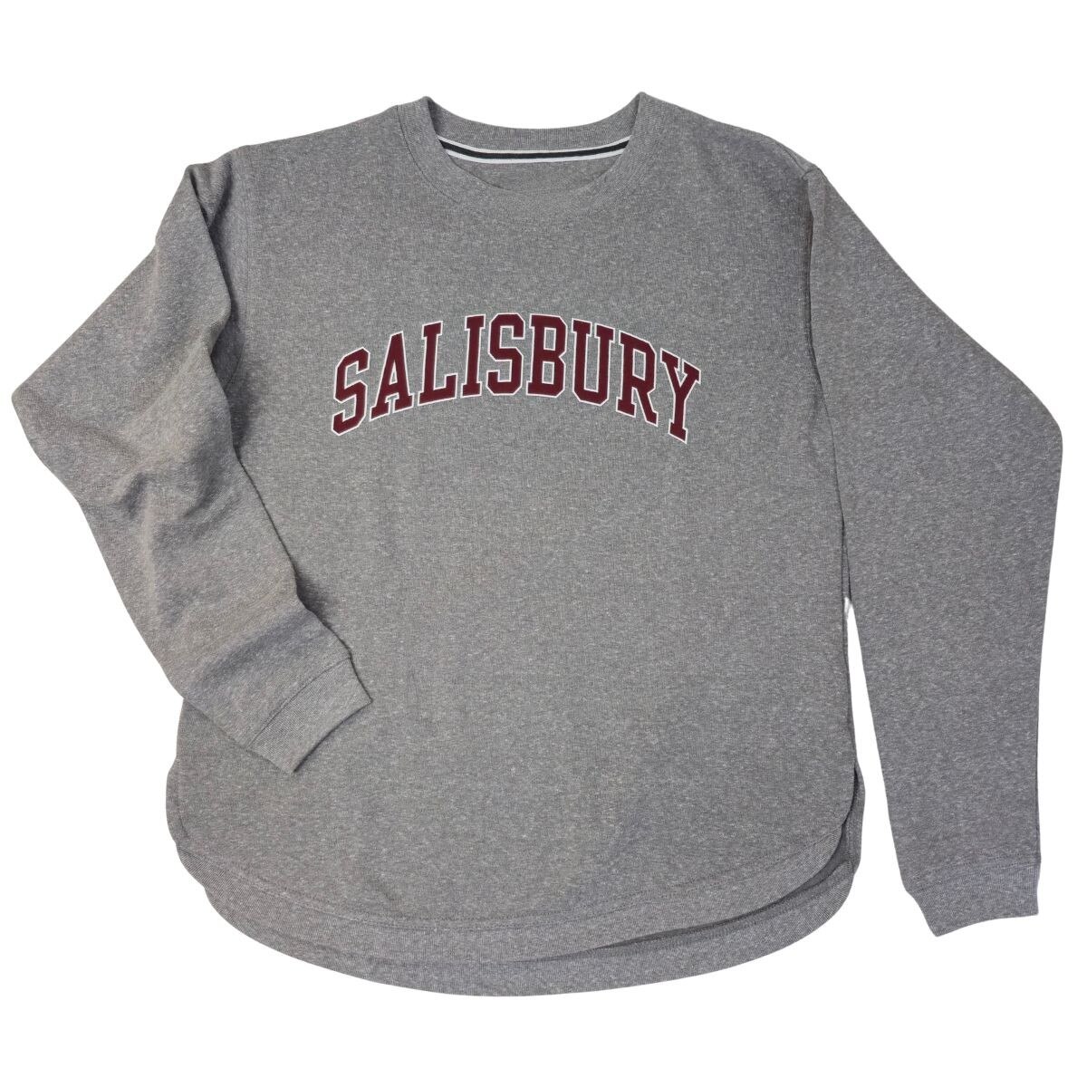 Curved Hem Grey Women's Crew w/SBY