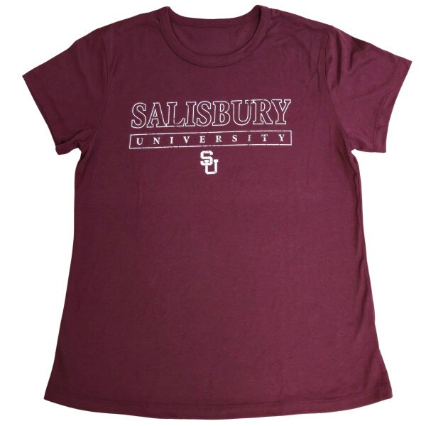 Women's Maroon SU Tee