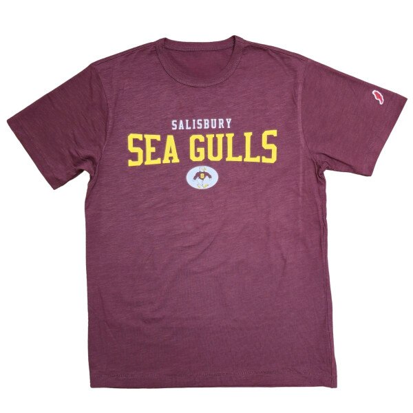 Maroon SBY Tee w/Sea Gulls