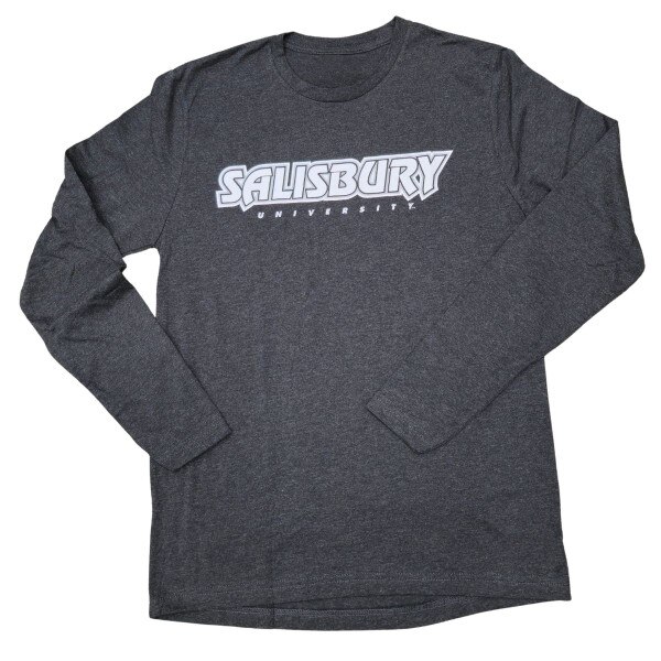 Blk Tri-Blend Long Sleeve Tee w/SU