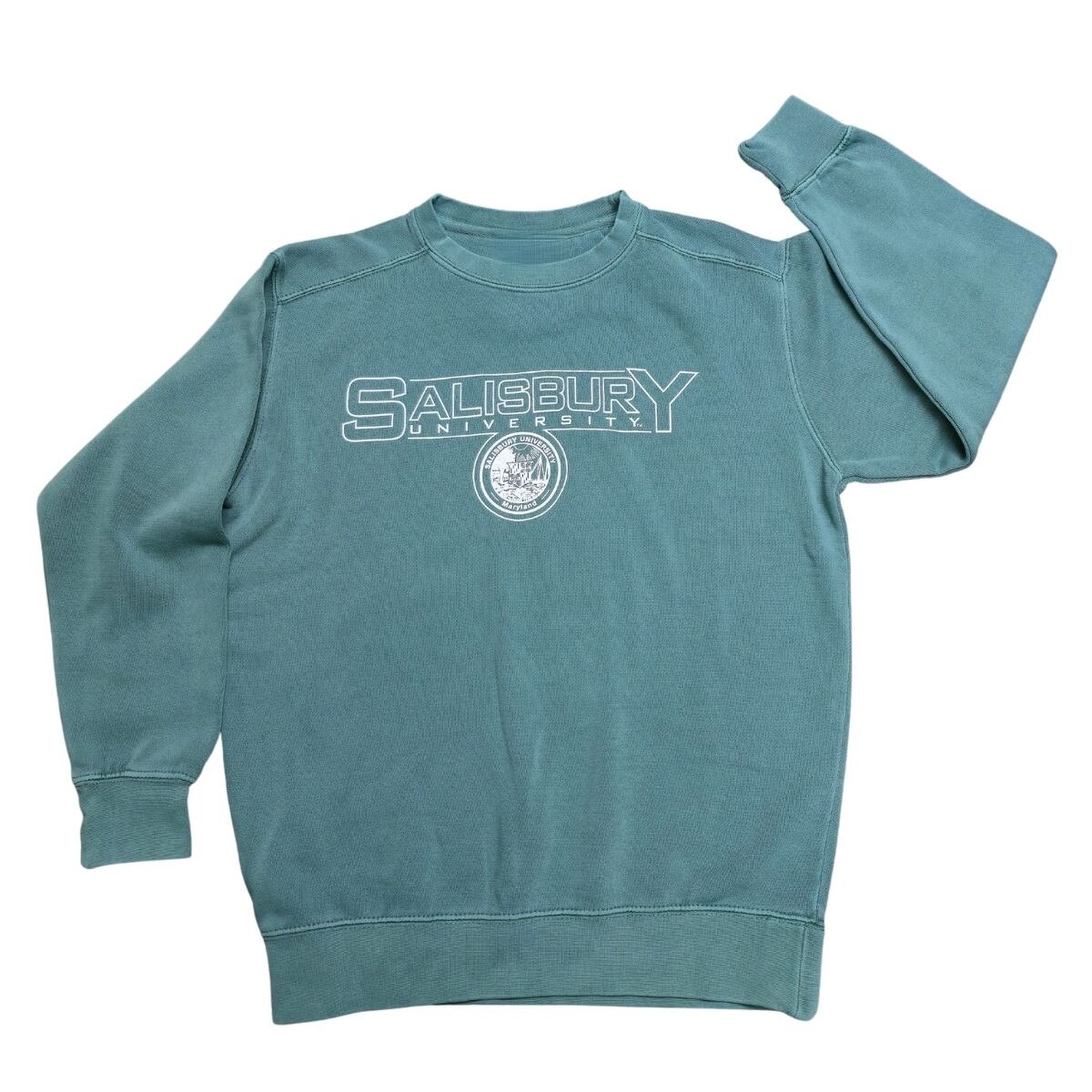 Green Garment Dyed Crew w/SU Seal