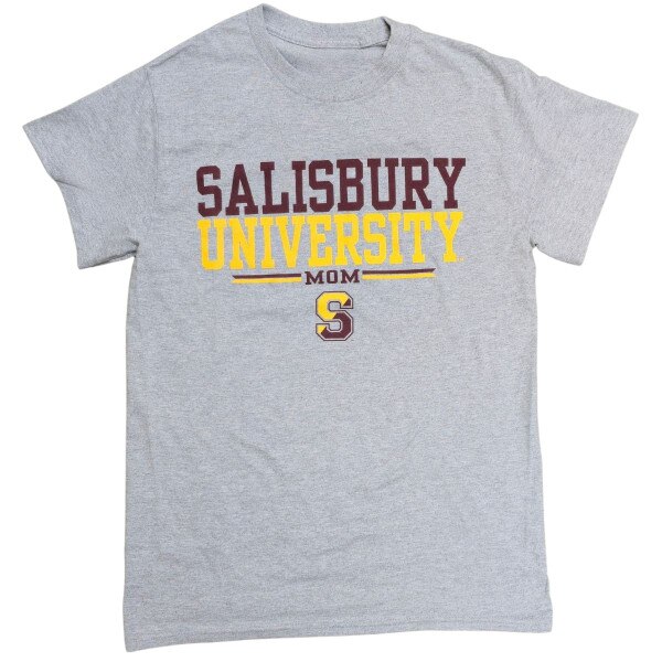 Grey SU Mom Tee w/Split S