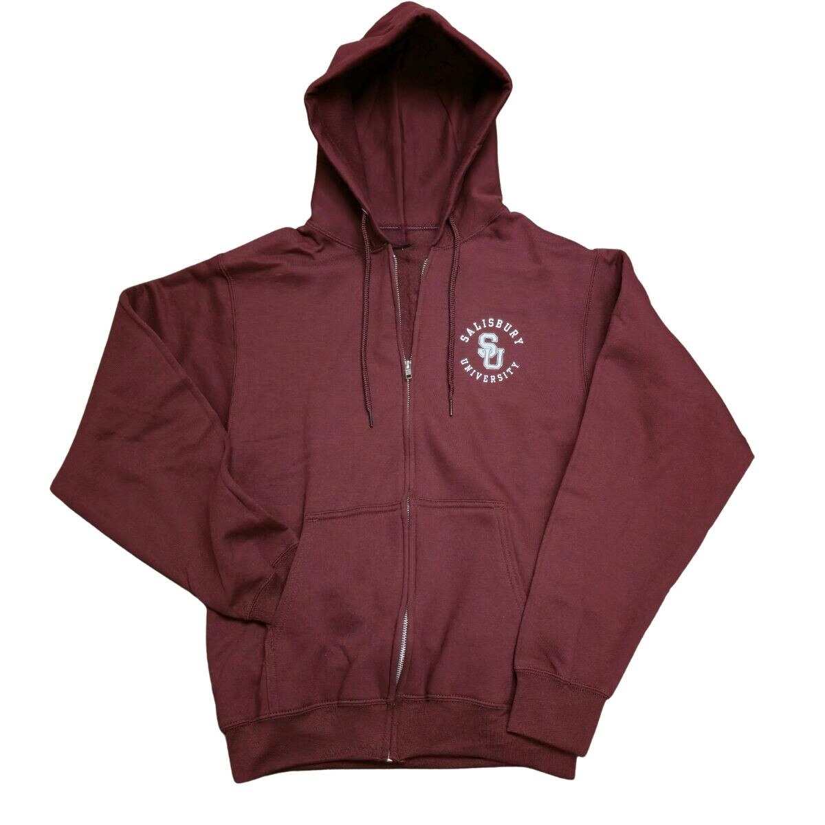 Maroon Full Zip SU Hood