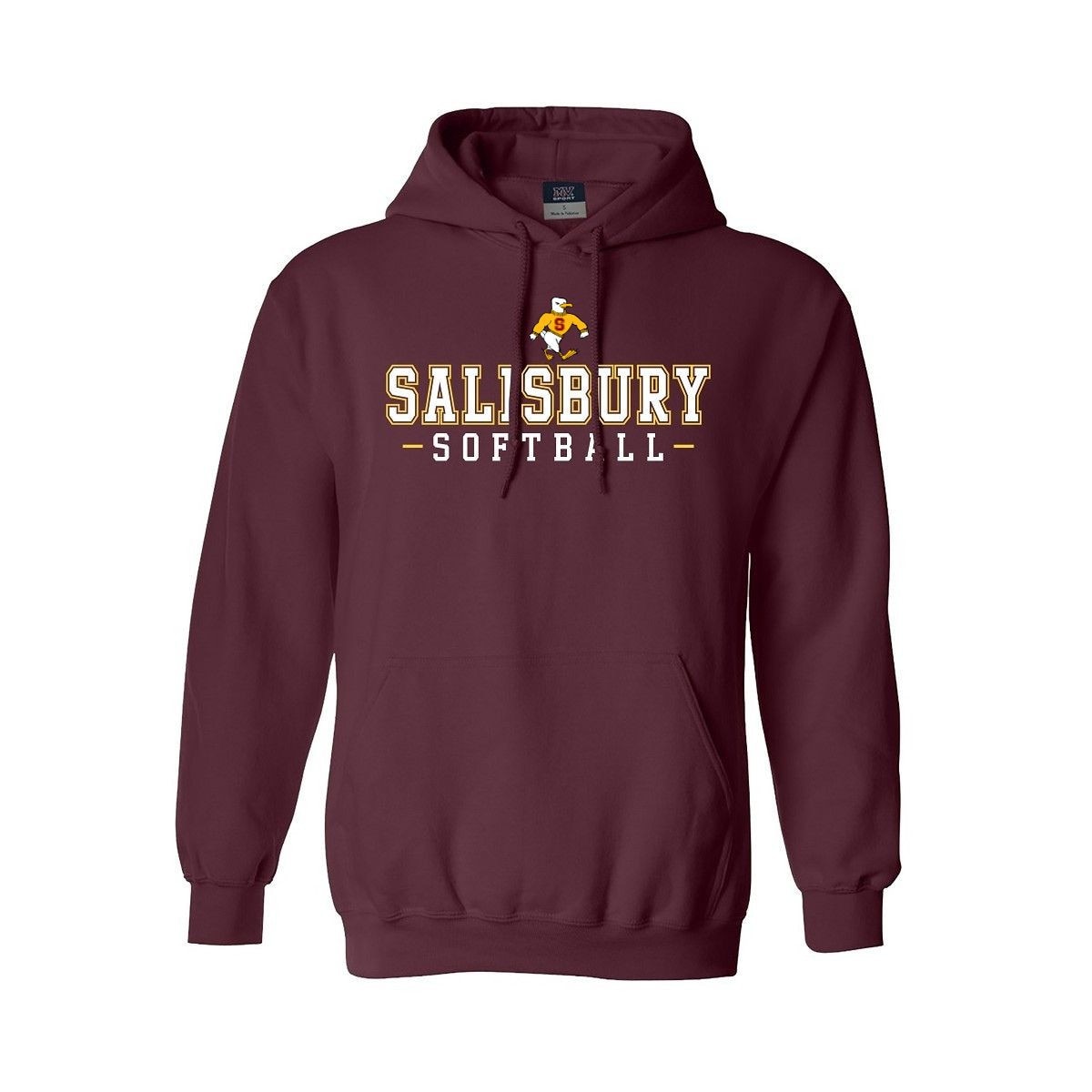 Maroon Softball Hoodie w/Sammy