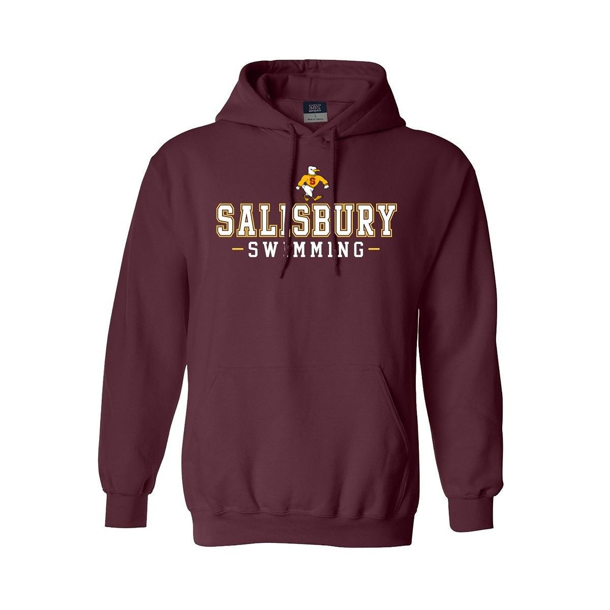 Maroon Swimming Hoodie w/Sammy