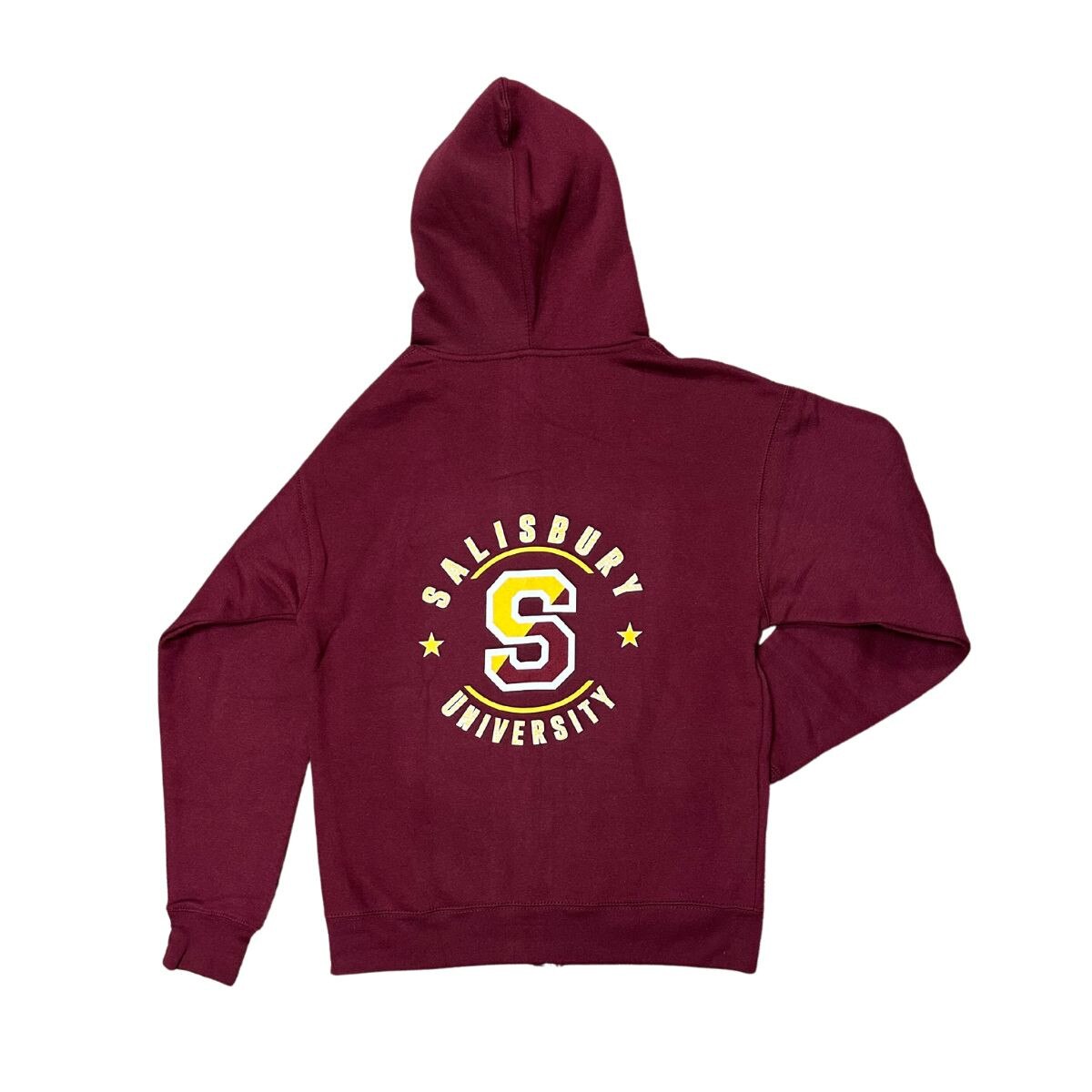 Maroon Full Zip Back View