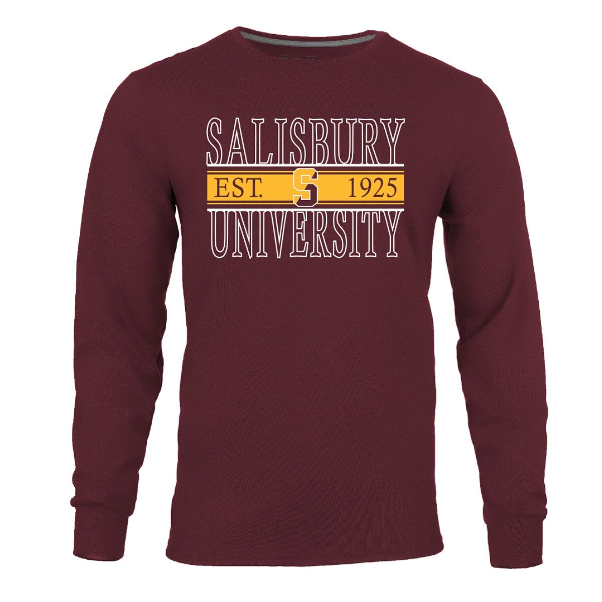 Maroon Long Sleeve Tee w/SU Split S