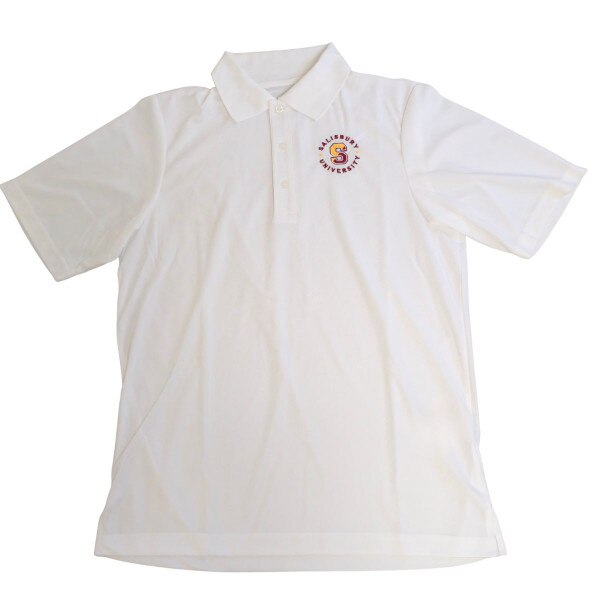 White Polo With Split S Logo