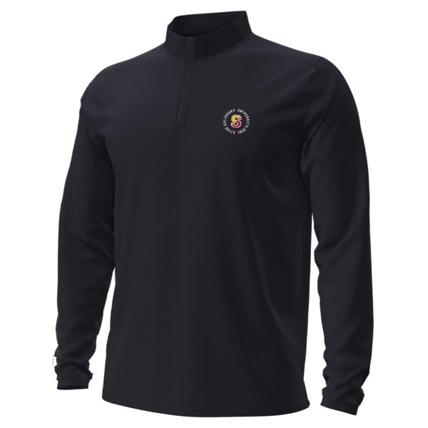 Black Split S Circle Design Qtr Zip