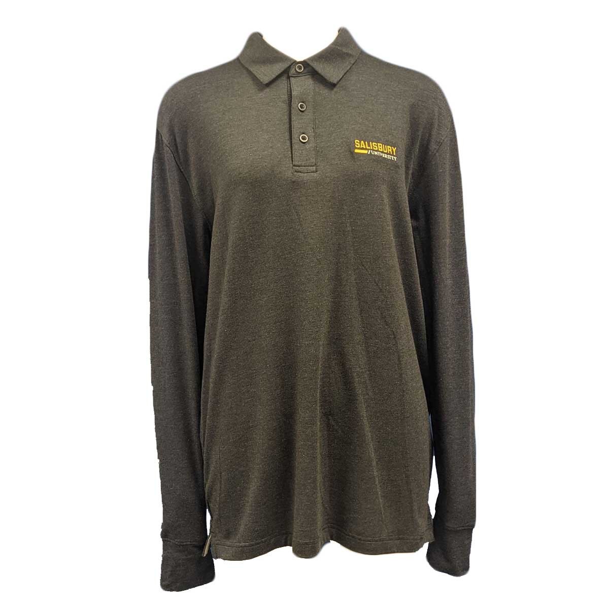 Charcoal Long Sleeve Polo w/SU