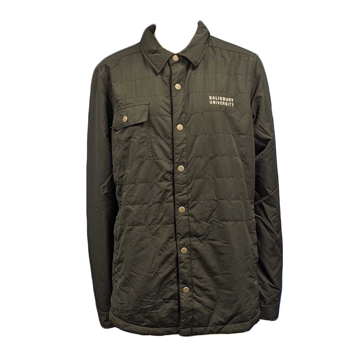 Black SU Puffer Shirt Jacket