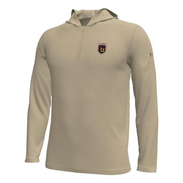 Taupe Quarter Zip Hoodie w/SU Patch