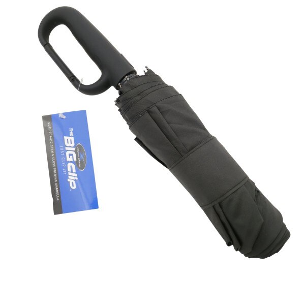Black Big Clip Umbrella (Folded)