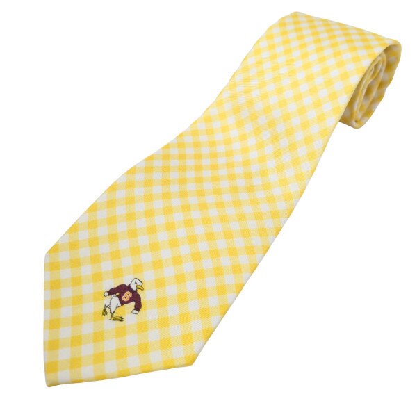 Yellow Gingham Tie w/Sammy